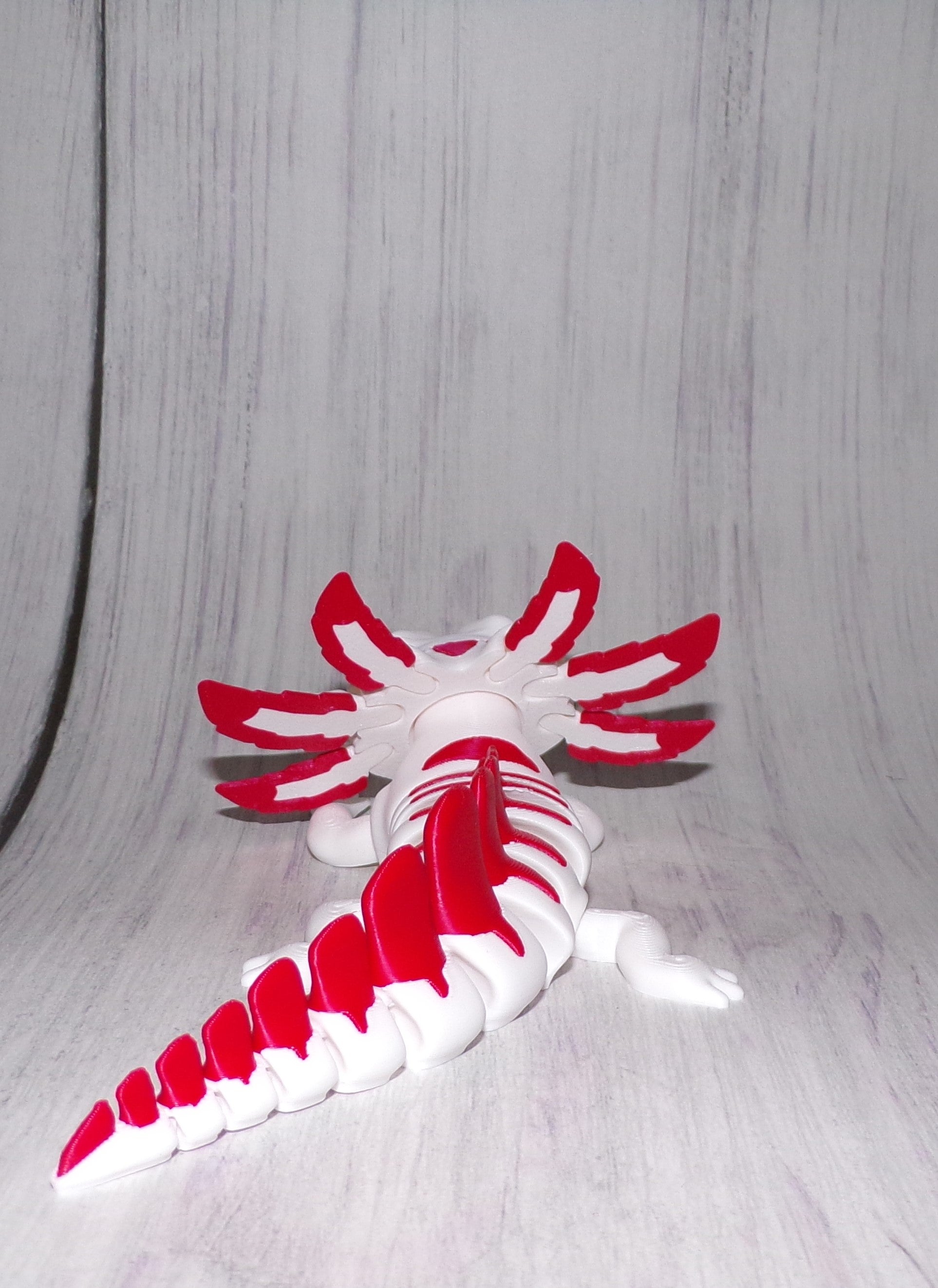 Velvet Cake Axolotl Articulated 3d Printed Figurine - Wonderland 3D Printing 