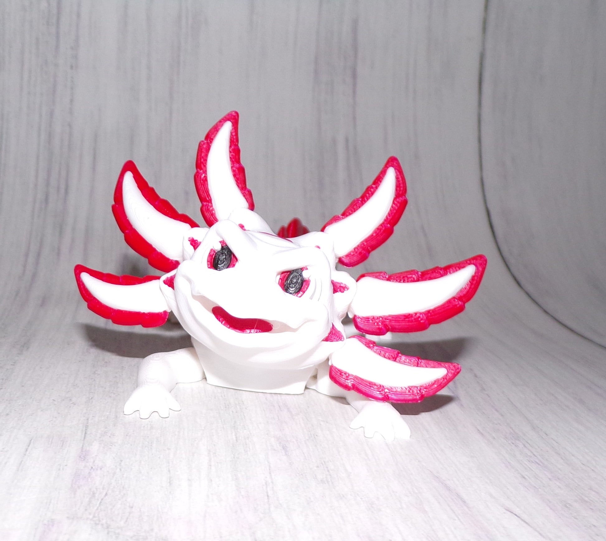 Velvet Cake Axolotl Articulated 3d Printed Figurine - Wonderland 3D Printing 