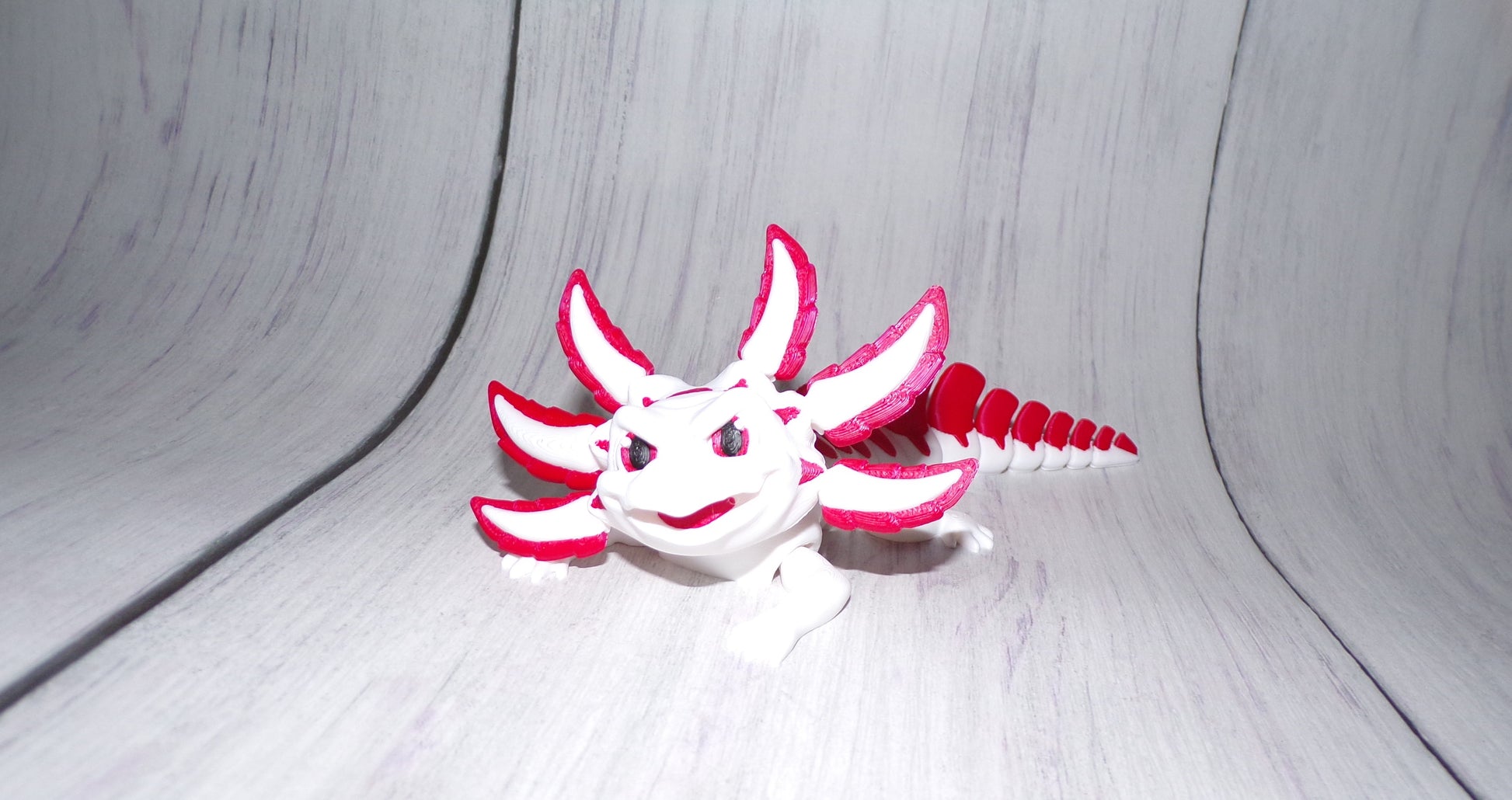 Velvet Cake Axolotl Articulated 3d Printed Figurine - Wonderland 3D Printing 