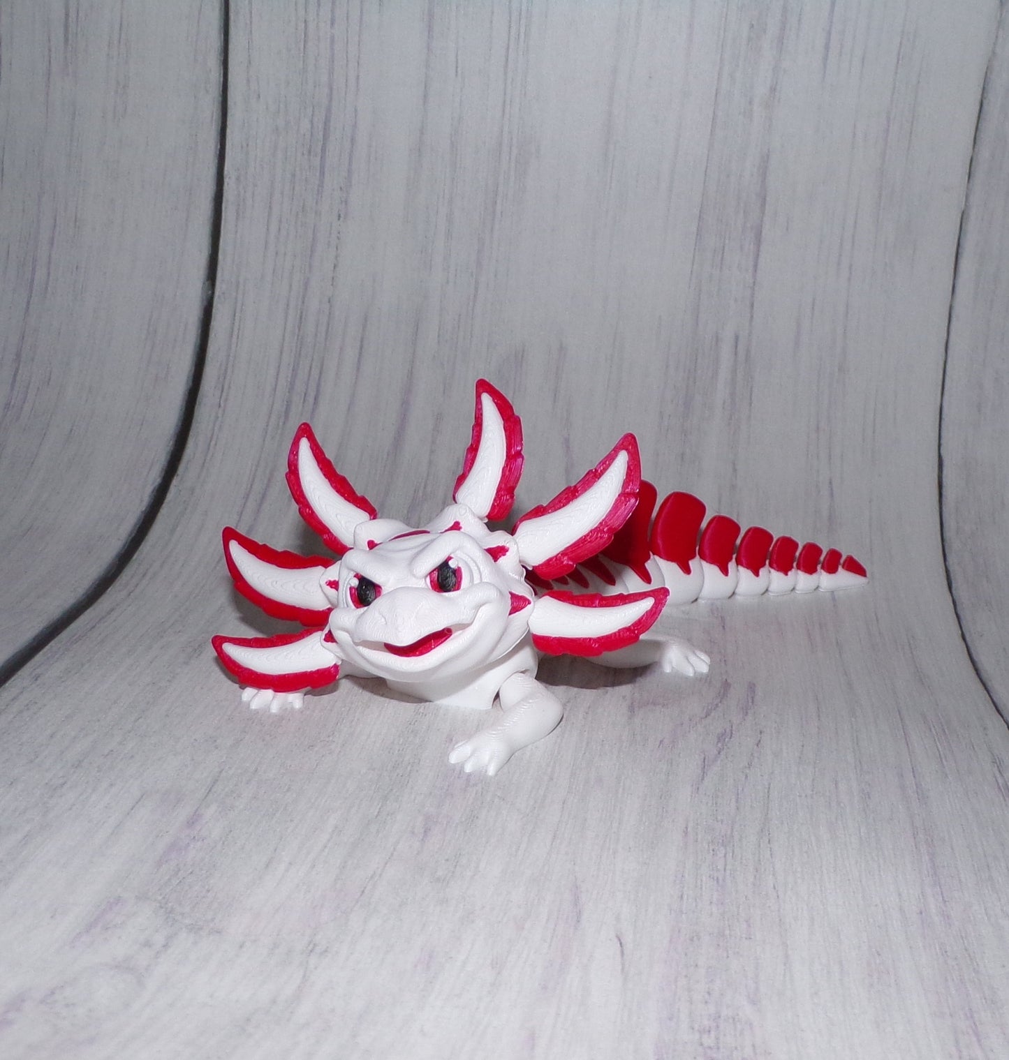 Velvet Cake Axolotl Articulated 3d Printed Figurine - Wonderland 3D Printing 