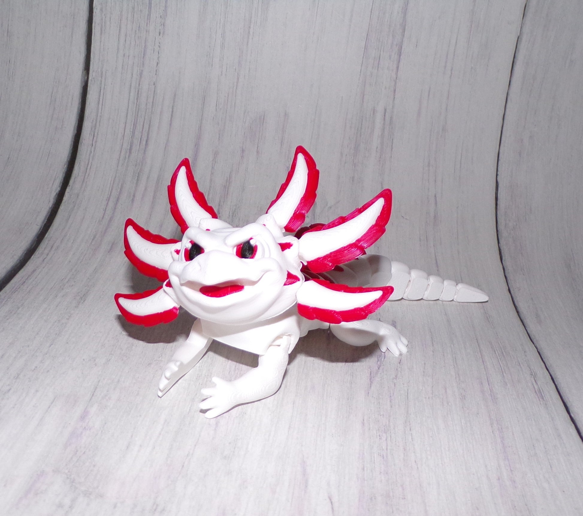 Velvet Cake Axolotl Articulated 3d Printed Figurine - Wonderland 3D Printing 