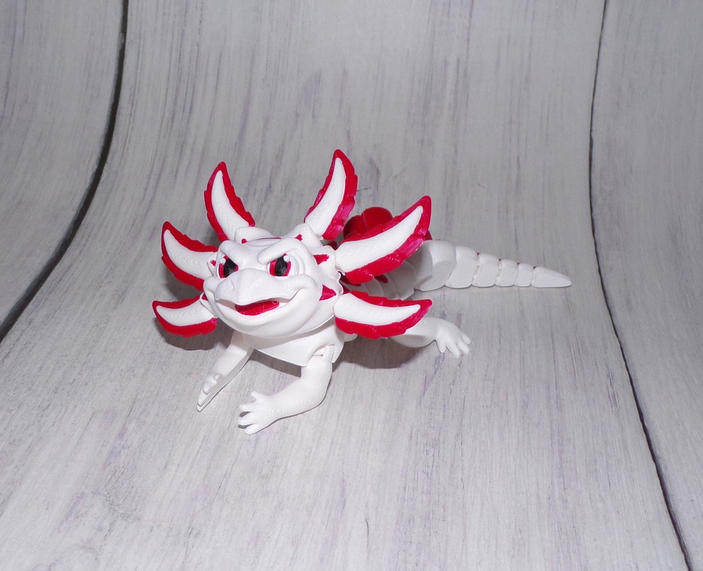 Velvet Cake Axolotl Articulated 3d Printed Figurine - Wonderland 3D Printing 