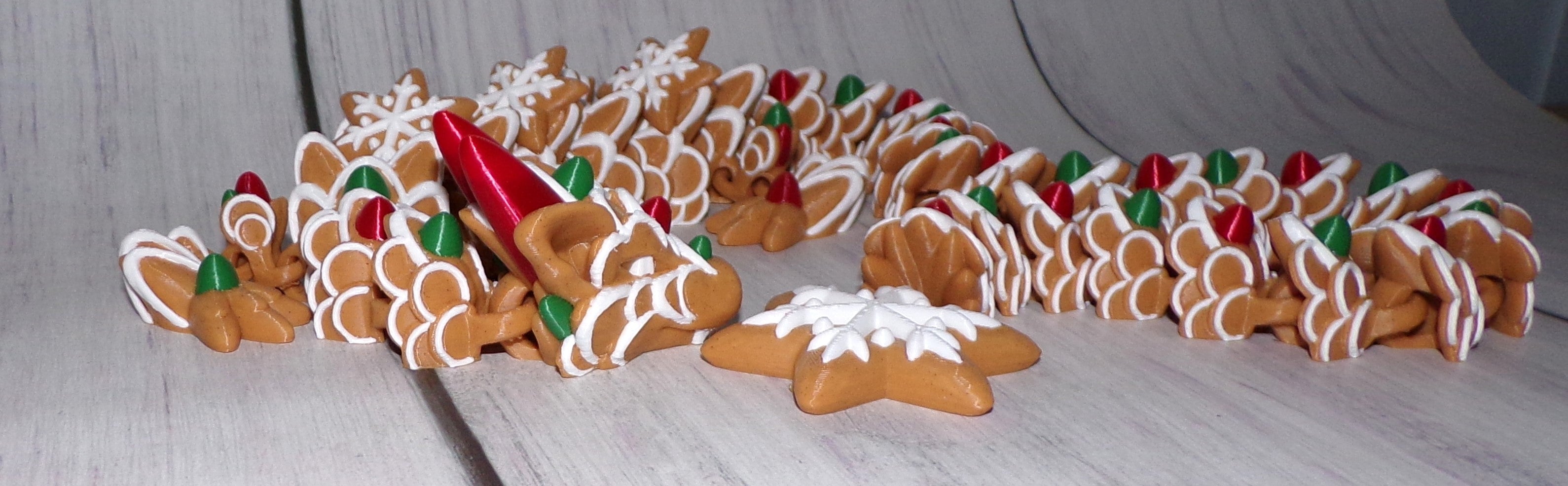 Gingerbread Dragon: 3D Printed Articulated - Wonderland 3D Printing 