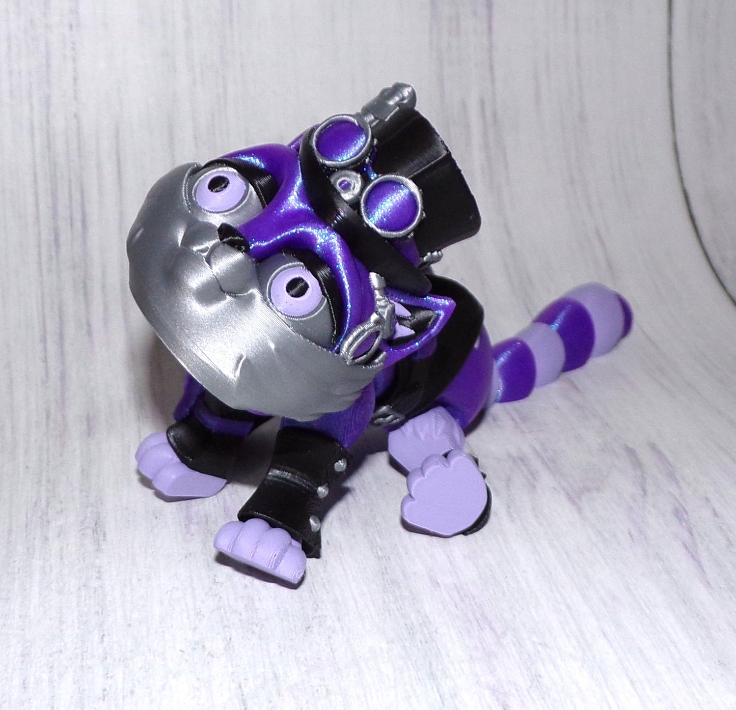 Steampunk Cat 3D Printed Articulated Figurine