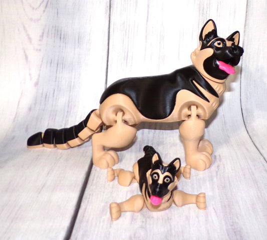 German Shepard 3D Printed Articulated Figurine