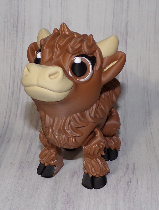 Highland Cow 3D Printed Articulated Figurine