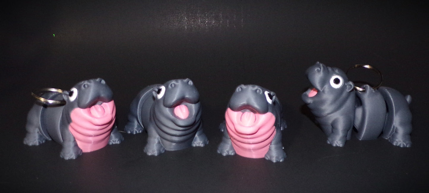 Hippo 3D Printed Articulated Figurine