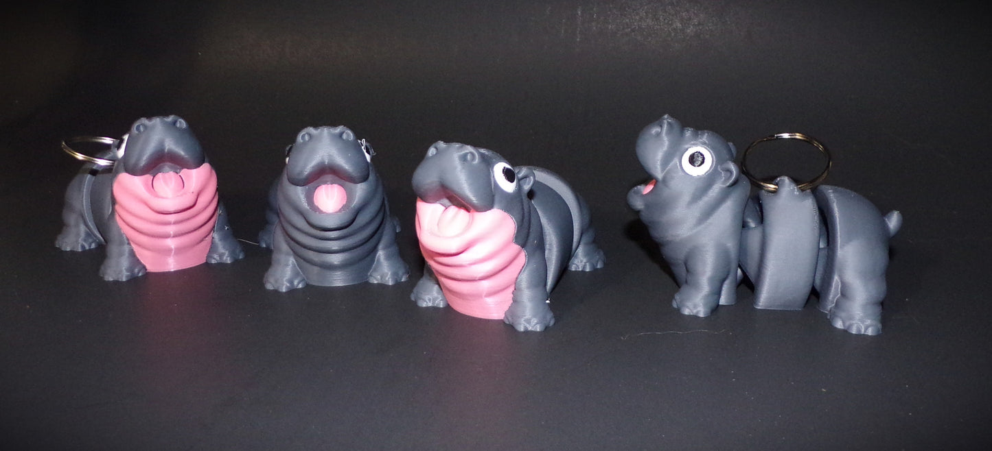 Hippo 3D Printed Articulated Figurine