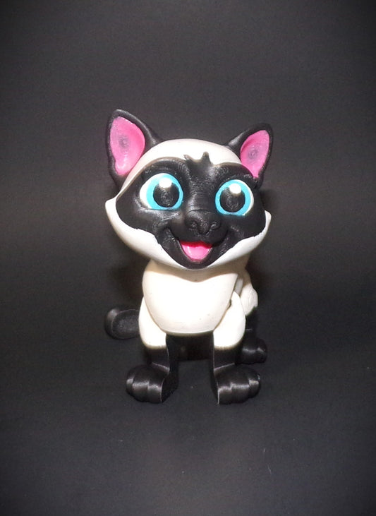 Siamese Cat 3D Printed Articulated Figurine