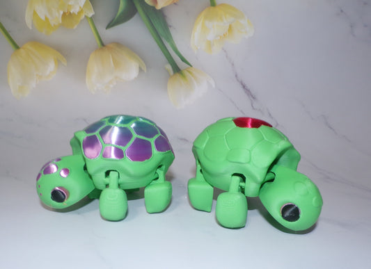 Turtle Articulated 3d Printed Figurine