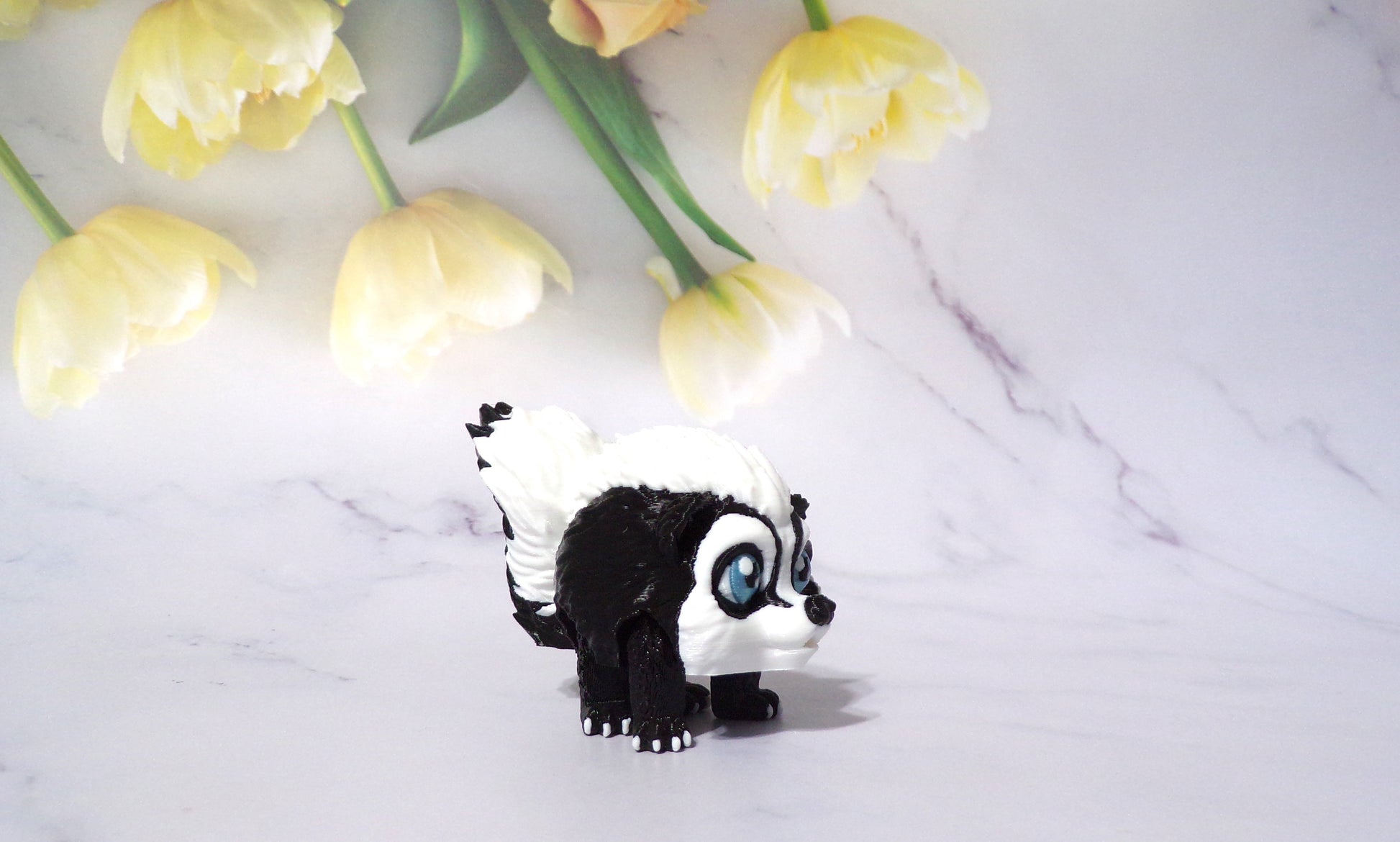 Raccoon, Chinchilla, Hedgehog, Squirrel, Fox, Skunk or Skunkerbell Puff Articulated 3d Printed Figurine - Wonderland 3D Printing 