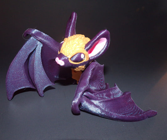 Tiny Bat, 3D Printed Articulated Tiny Bat - Wonderland 3D Printing 