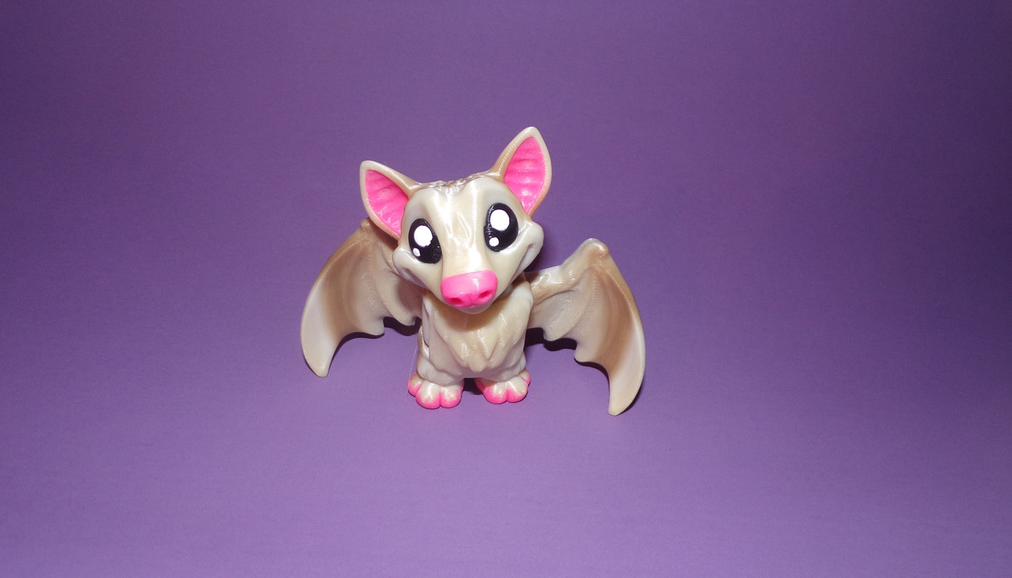 Miniature 3D Printed Fruit Bat, Earrings, and Keychains - Wonderland 3D Printing 