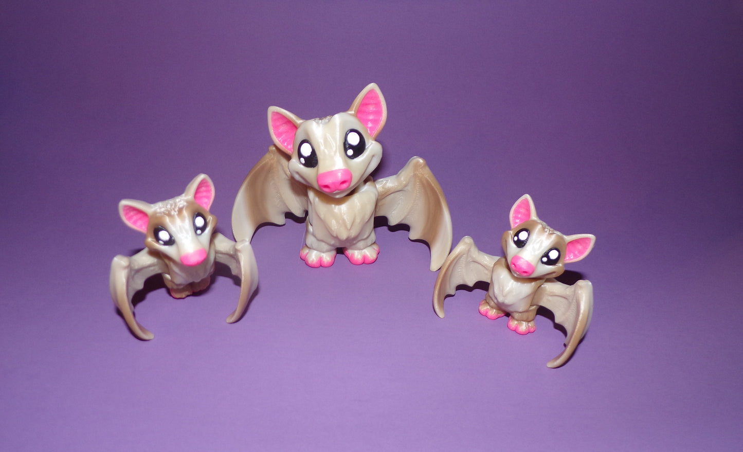 Miniature 3D Printed Fruit Bat, Earrings, and Keychains - Wonderland 3D Printing 