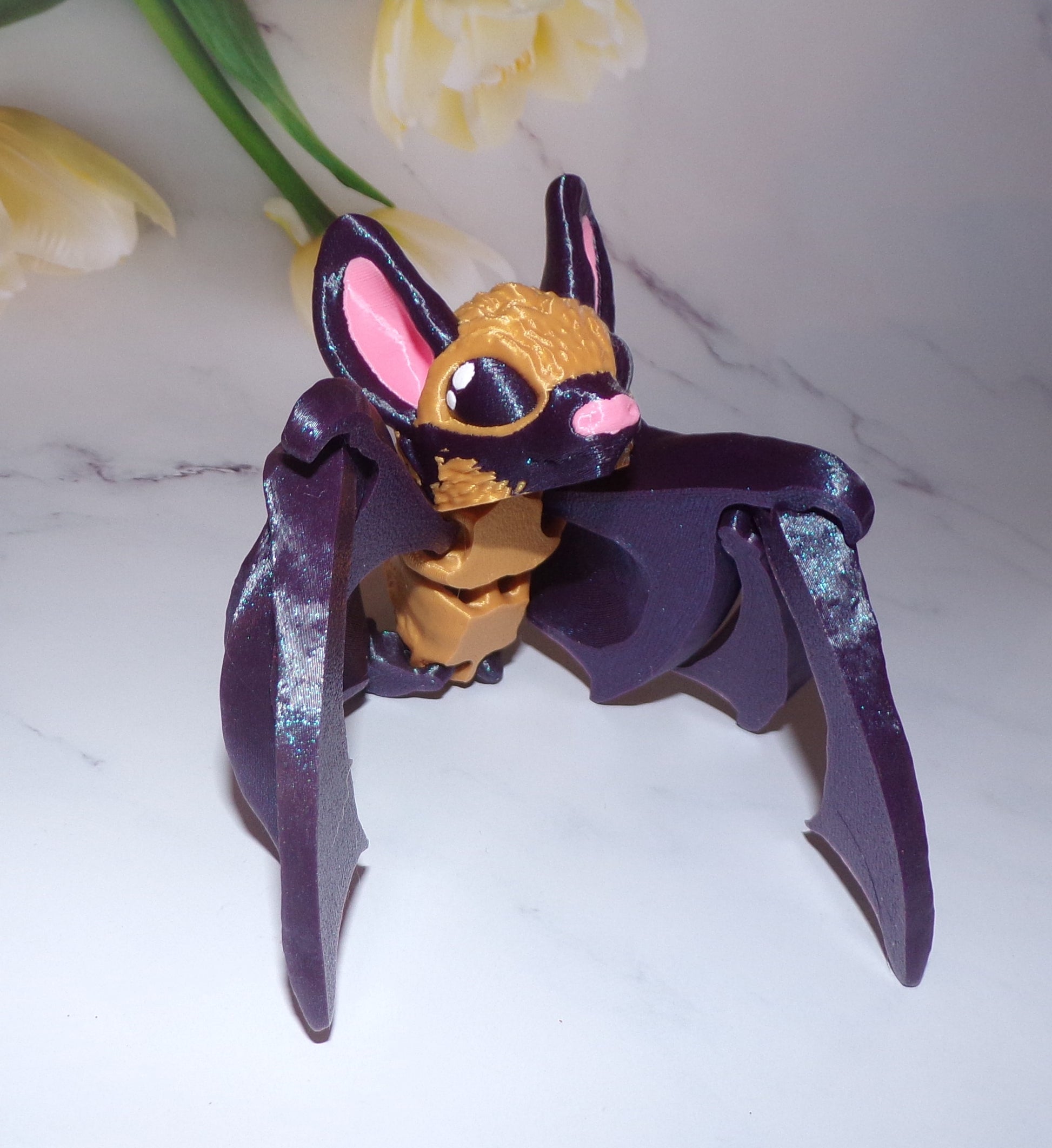 Tiny Bat, 3D Printed Articulated Tiny Bat - Wonderland 3D Printing 