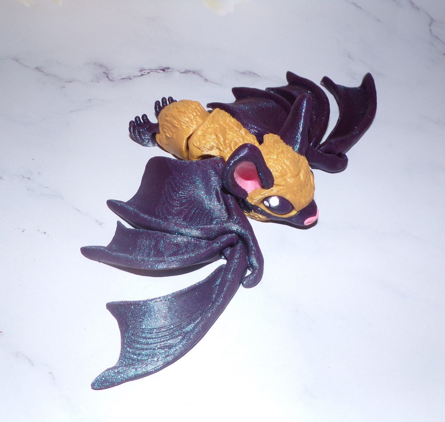 Tiny Bat, 3D Printed Articulated Tiny Bat - Wonderland 3D Printing 