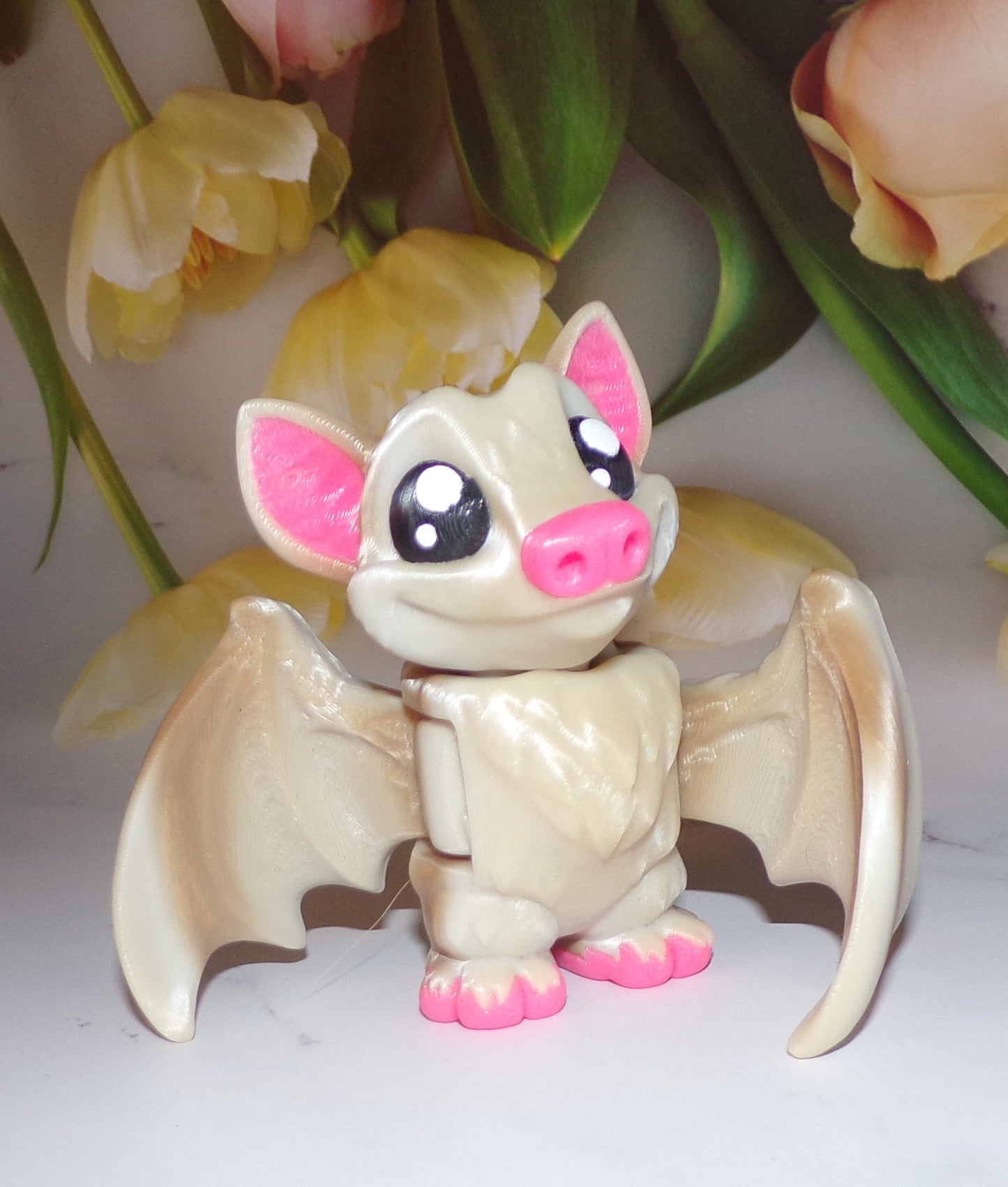 Miniature 3D Printed Fruit Bat, Earrings, and Keychains - Wonderland 3D Printing 