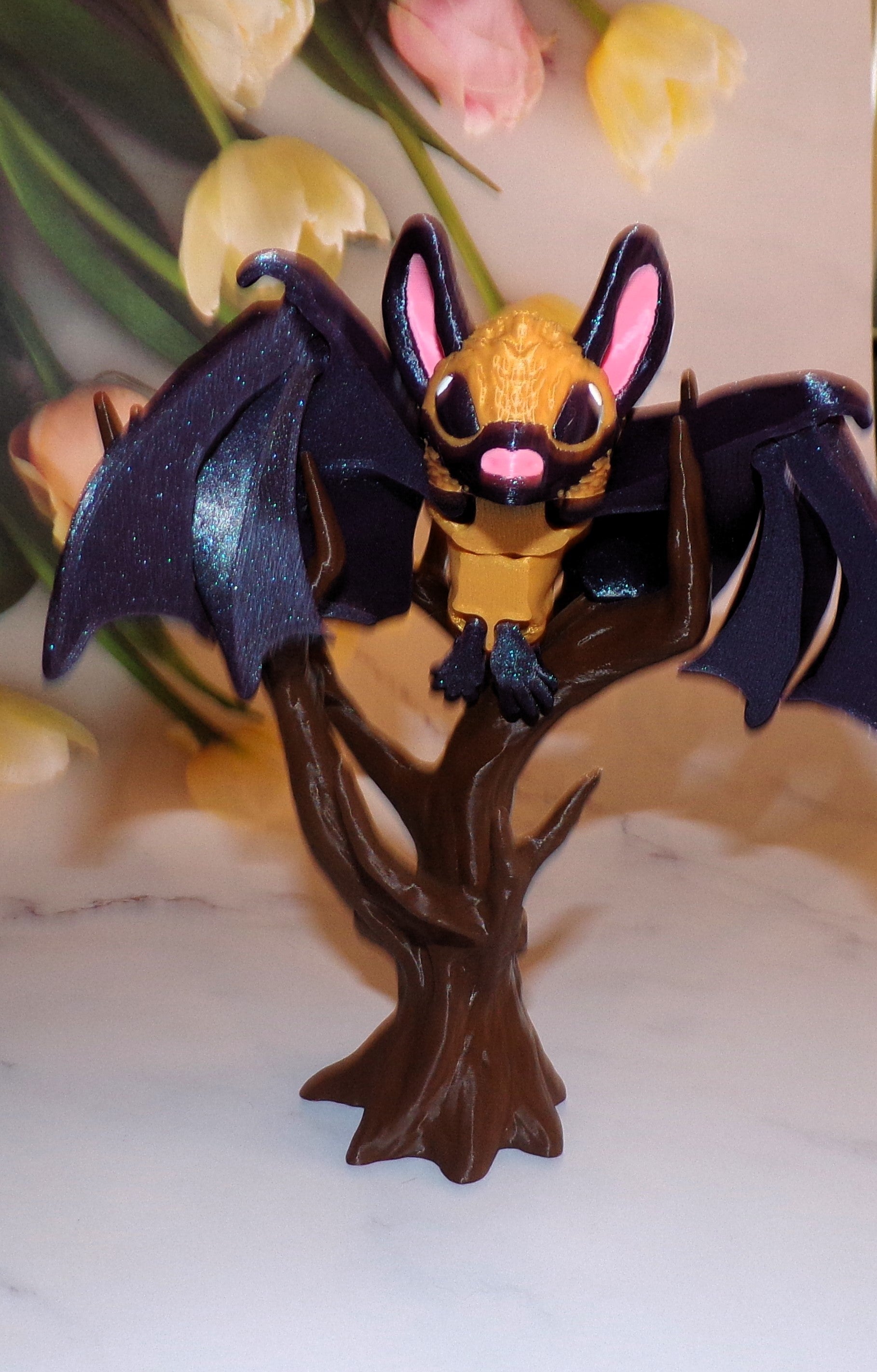 Tiny Bat, 3D Printed Articulated Tiny Bat - Wonderland 3D Printing 