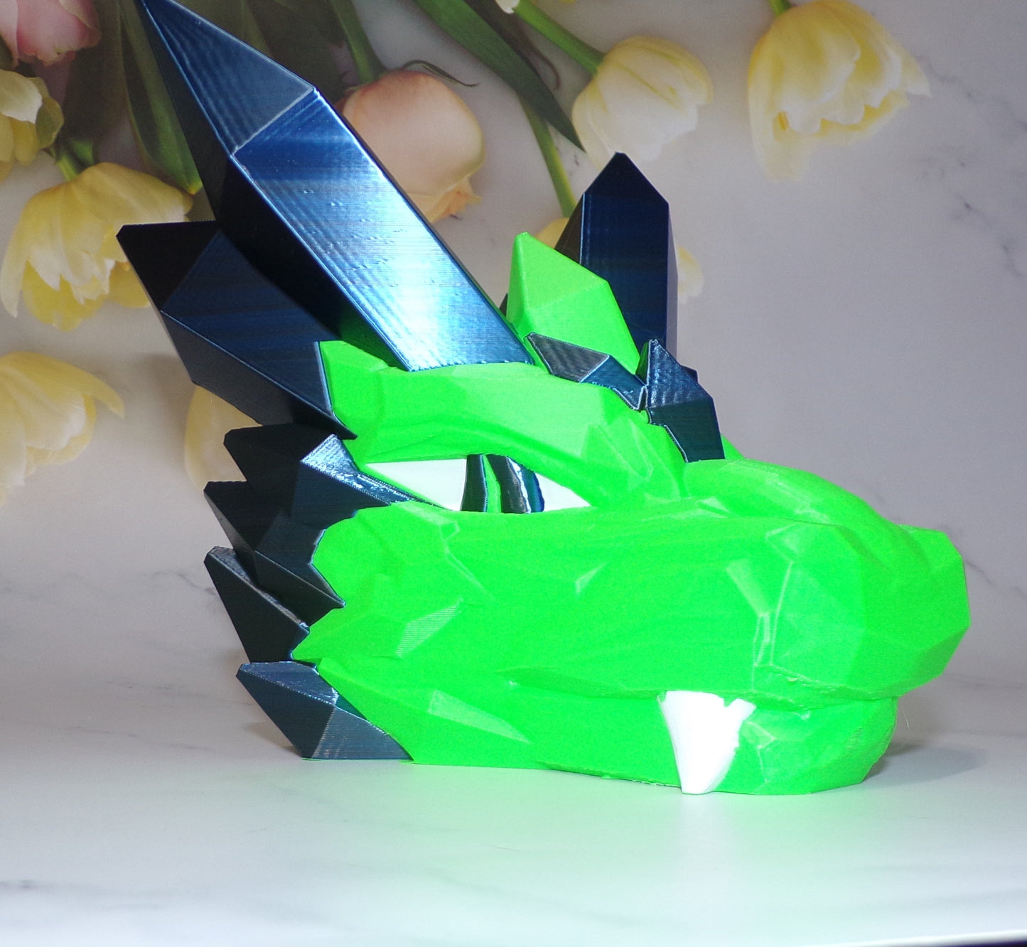 Crystal Dragon 6.7ft or 5 ft long Dragon 3D Printed Articulated Figurine