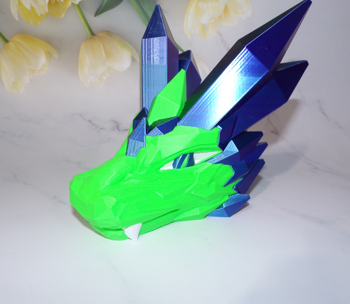 Crystal Dragon 6.7ft or 5 ft long Dragon 3D Printed Articulated Figurine