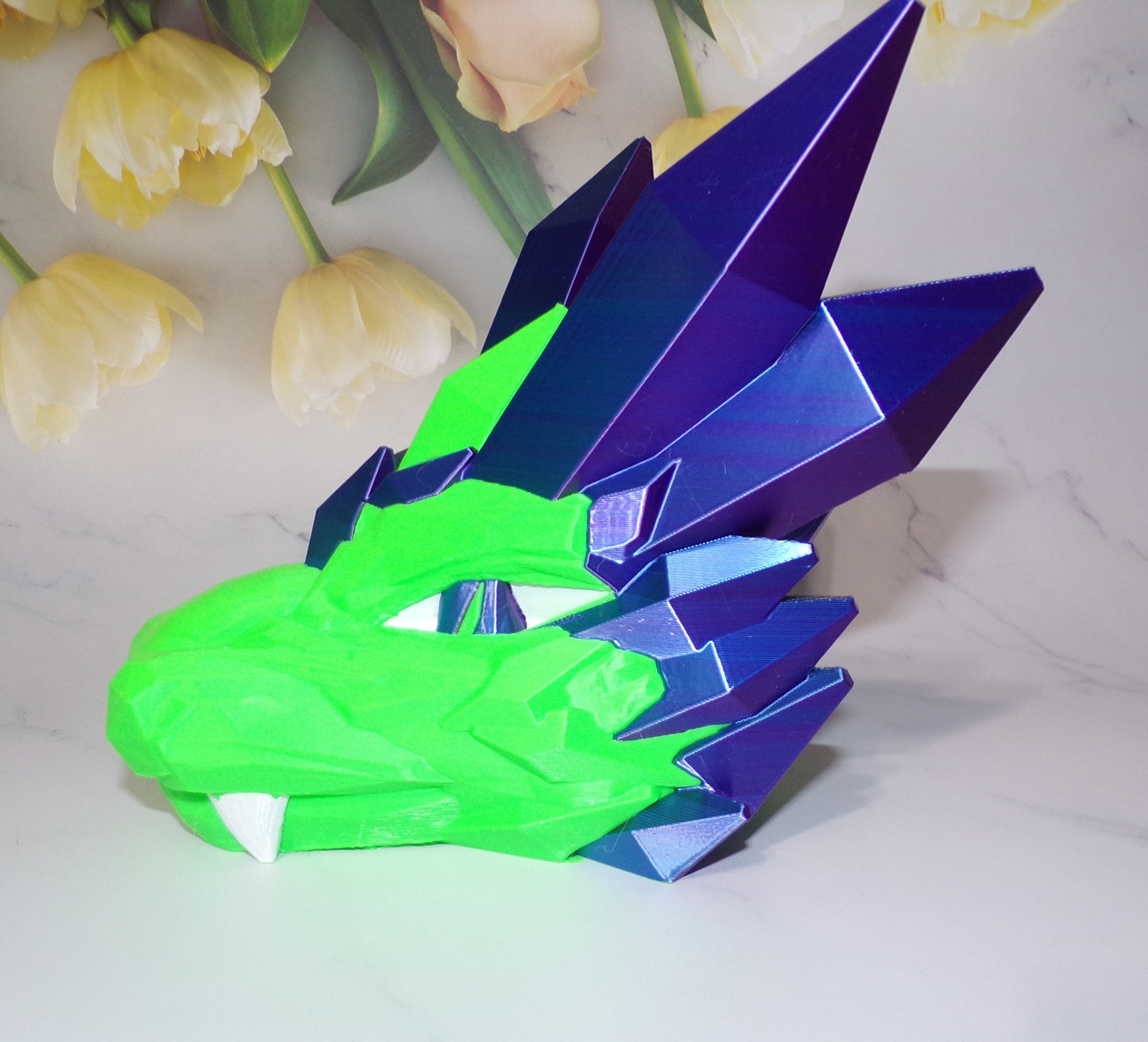 Crystal Dragon 6.7ft or 5 ft long Dragon 3D Printed Articulated Figurine