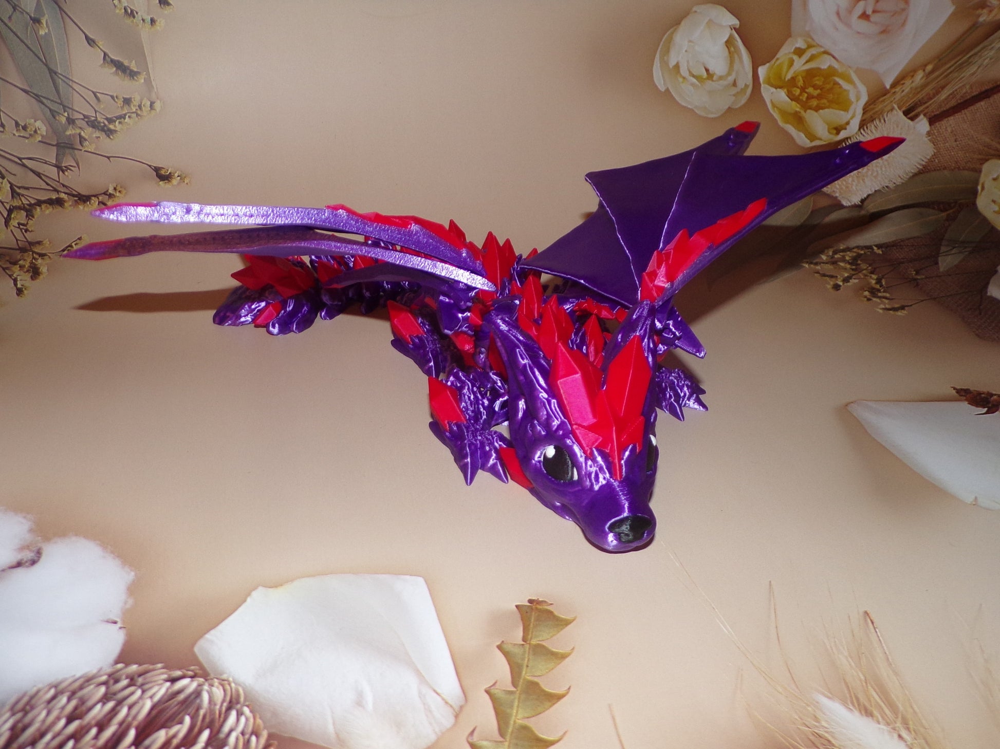 Crystal Wing Baby Dragon:3D Printed Articulated Dragon - Wonderland 3D Printing 