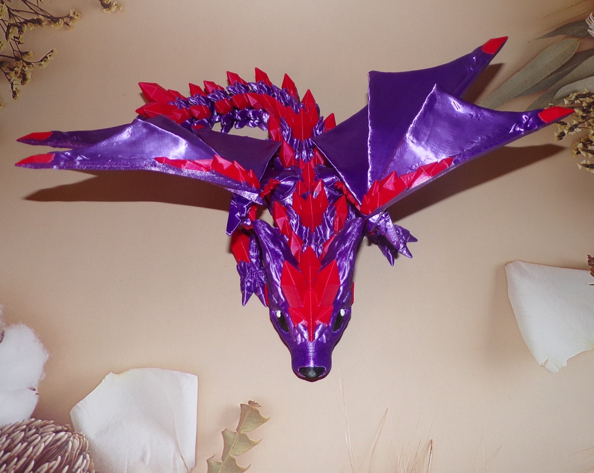 Crystal Wing Baby Dragon:3D Printed Articulated Dragon - Wonderland 3D Printing 