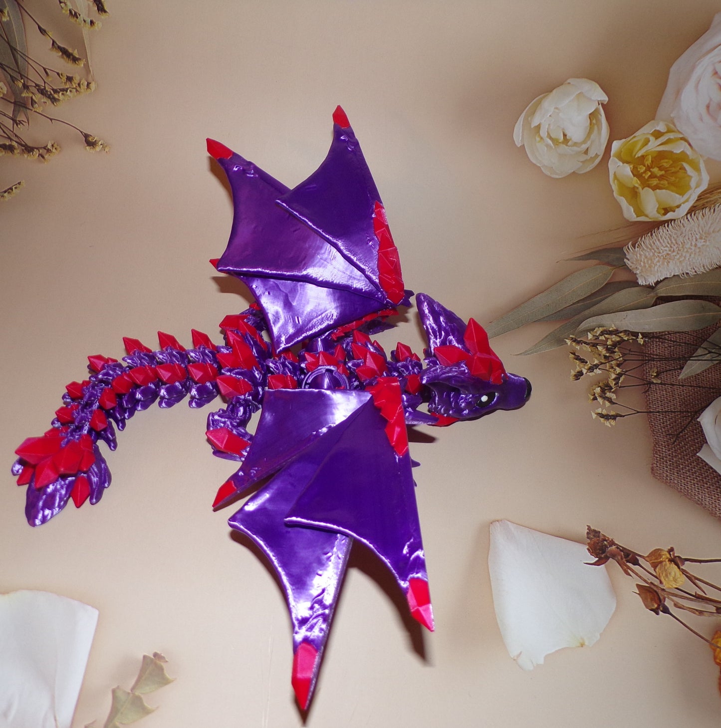 Crystal Wing Baby Dragon:3D Printed Articulated Dragon - Wonderland 3D Printing 