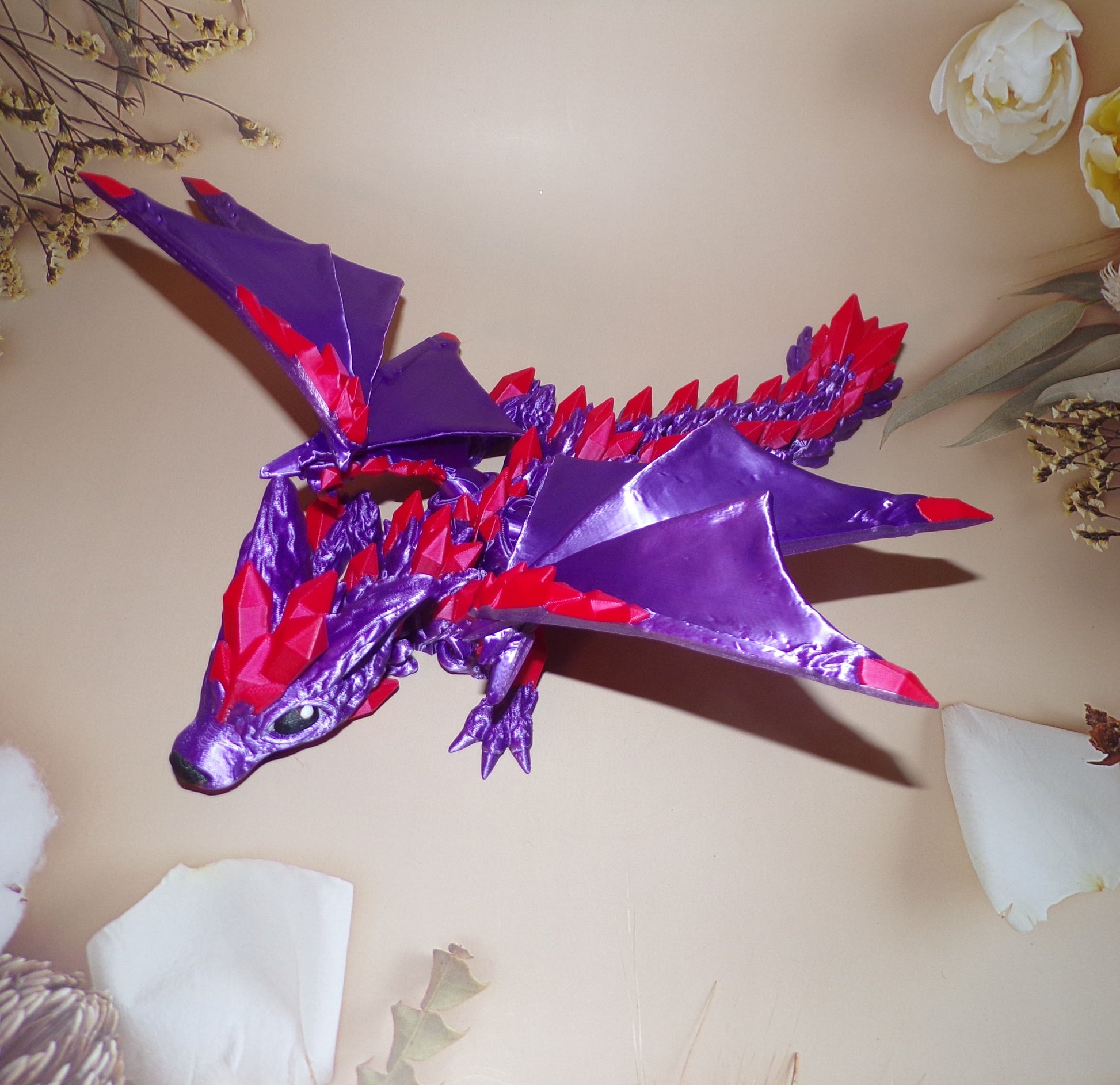 Crystal Wing Baby Dragon:3D Printed Articulated Dragon - Wonderland 3D Printing 