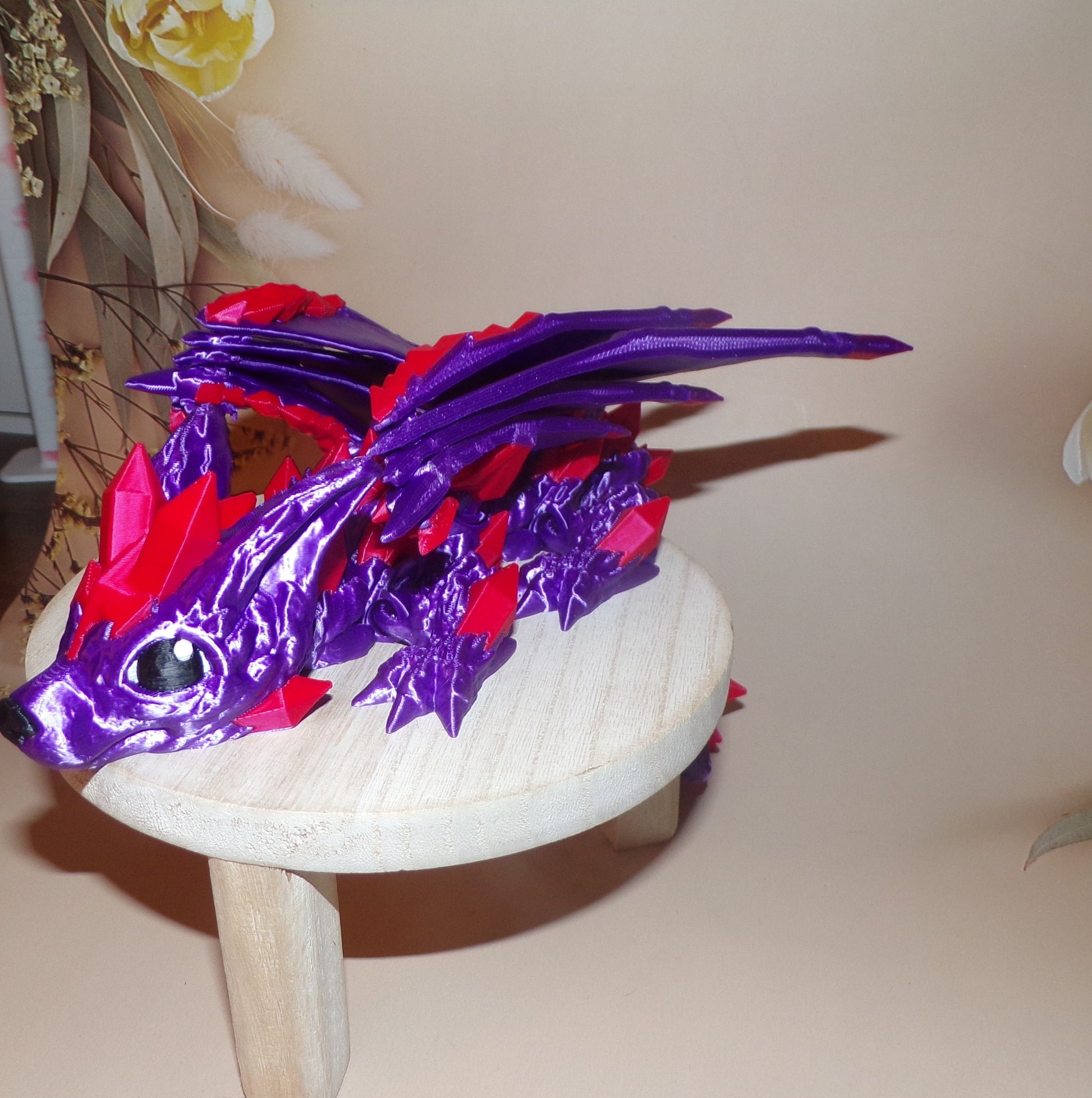 Crystal Wing Baby Dragon:3D Printed Articulated Dragon - Wonderland 3D Printing 