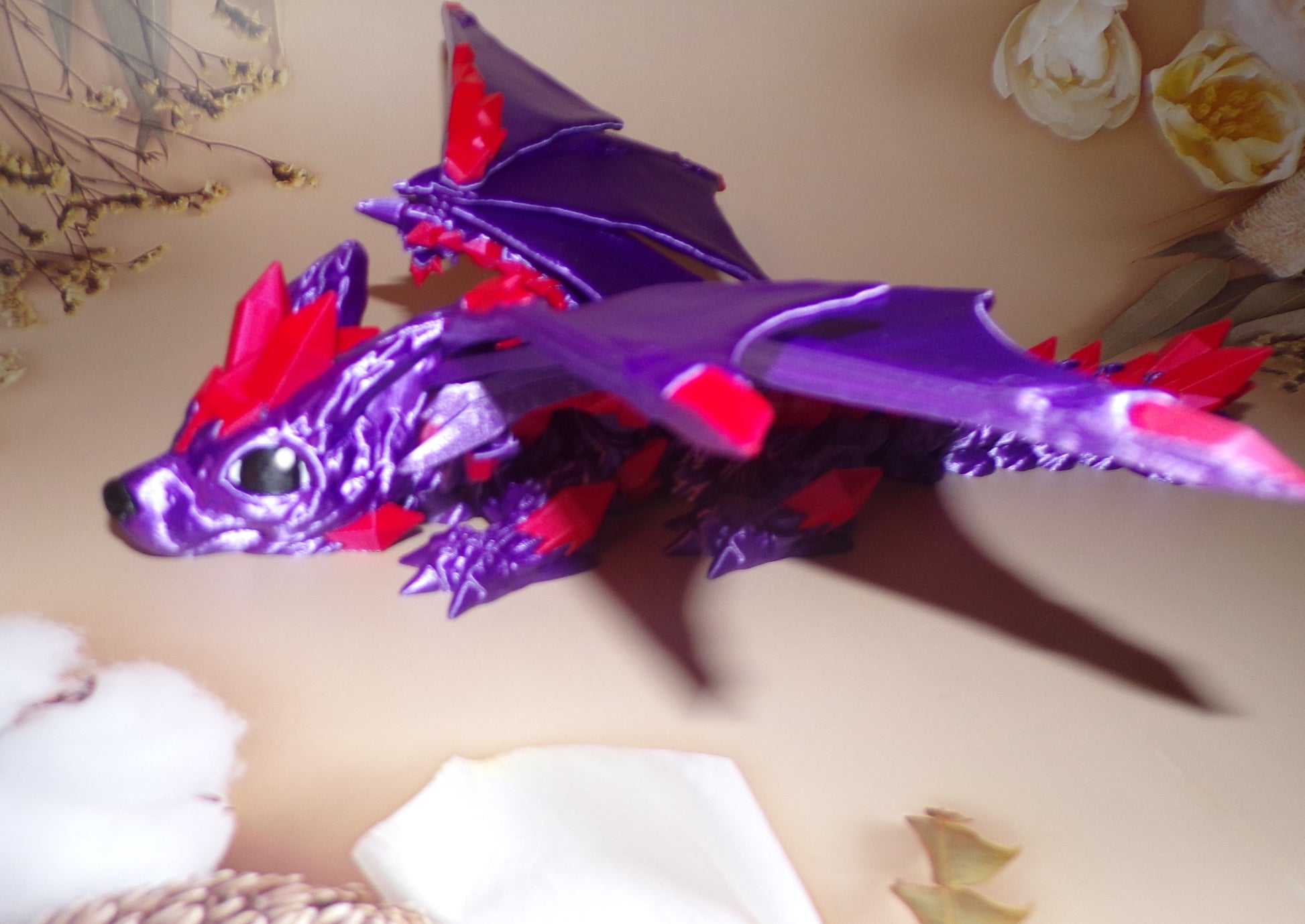 Crystal Wing Baby Dragon:3D Printed Articulated Dragon - Wonderland 3D Printing 