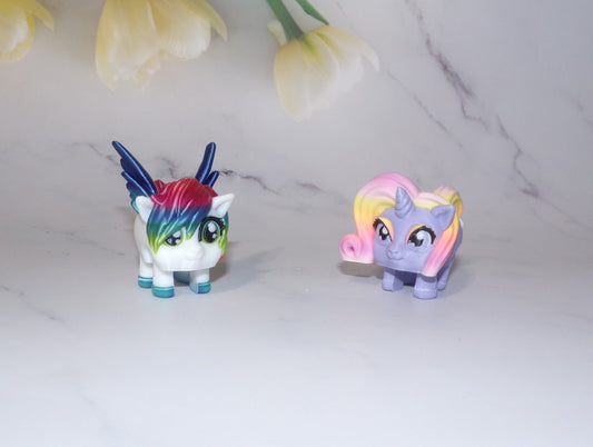 Rainbow Pony or Diamond Pony Puff Articulated 3d Printed Figurine