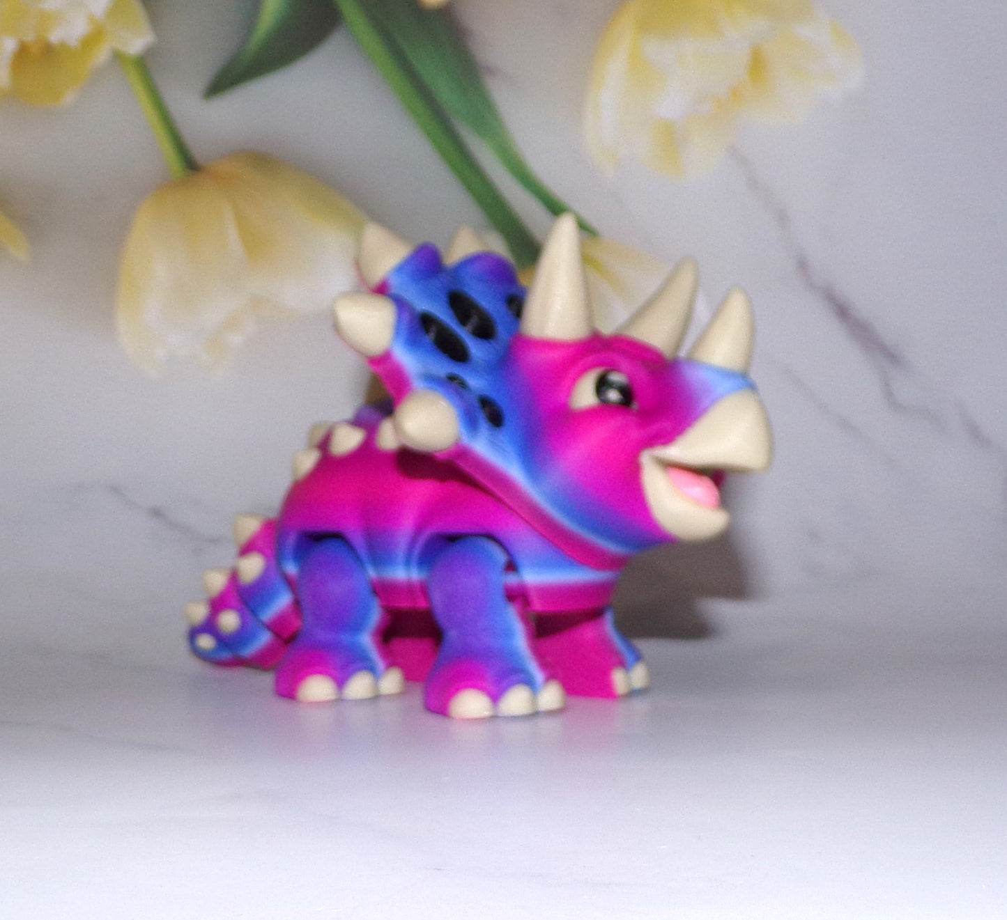 Baby Triceratops 3D Printed Fully Articulated Figurine Toy