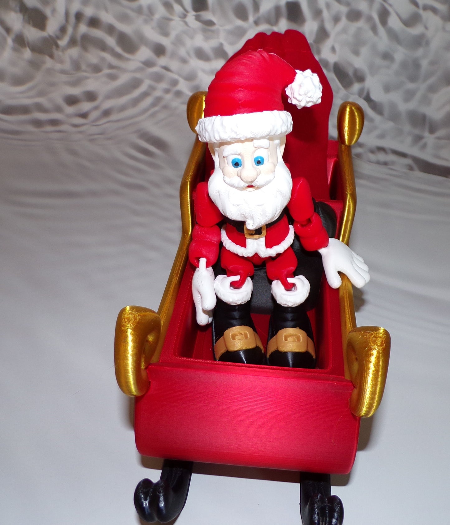 Santa Claus, comes with custom stand, 3d printed - Wonderland 3D Printing 