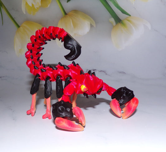 Scorpion 3d printed Articulated Flexi Fidget Toy - Wonderland 3D Printing 