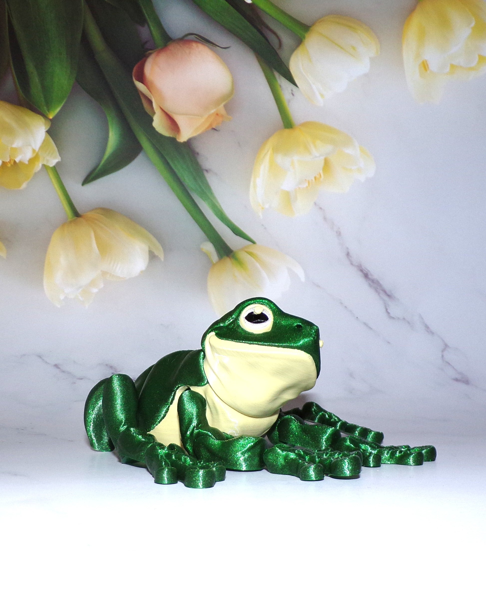 Whites Tree Frog 3D Printed Articulated Figurine - Wonderland 3D Printing 