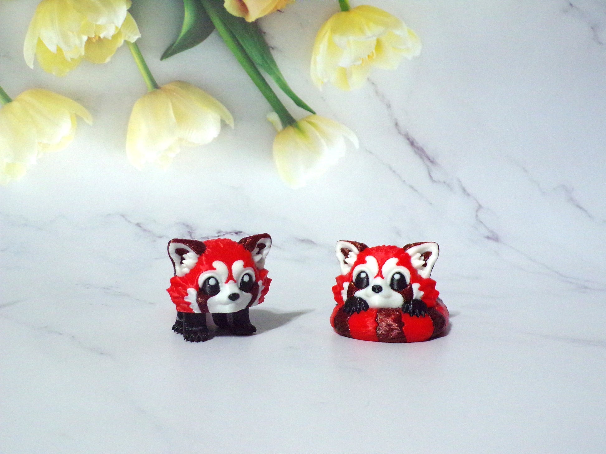 Raccoon, Chinchilla, Hedgehog, Squirrel, Fox, Skunk or Skunkerbell Puff Articulated 3d Printed Figurine - Wonderland 3D Printing 