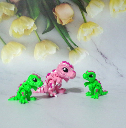 T-Rex or Heart Trex 3D Printed Articulated Flexi Fidget Toy