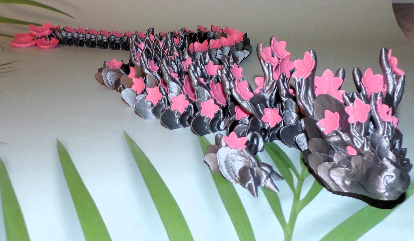 Cherry Blossom Dragon: 3D Printed Articulated - Wonderland 3D Printing 