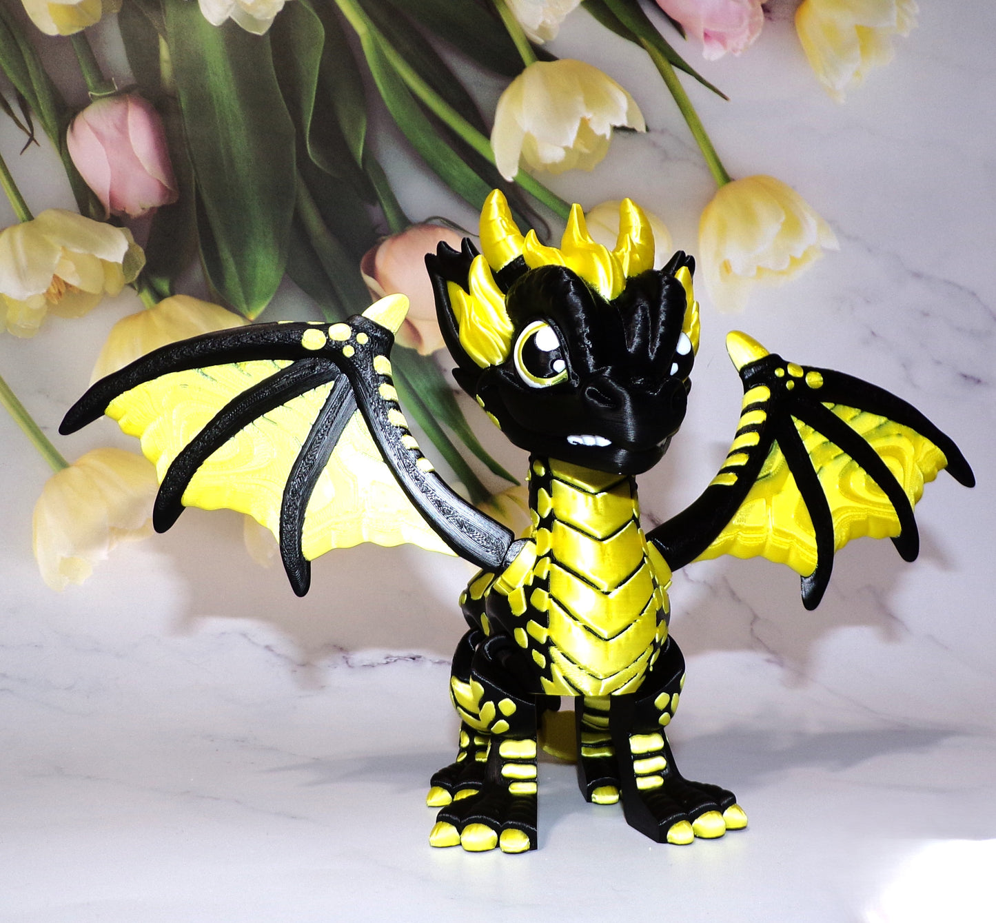 Western Dragon 3D Printed Articulated Flexi Fidget Figurine