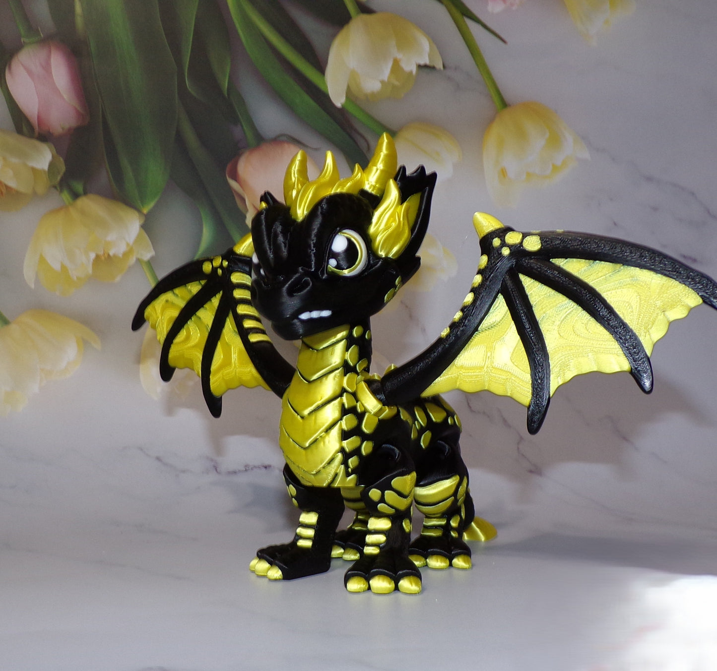 Western Dragon 3D Printed Articulated Flexi Fidget Figurine