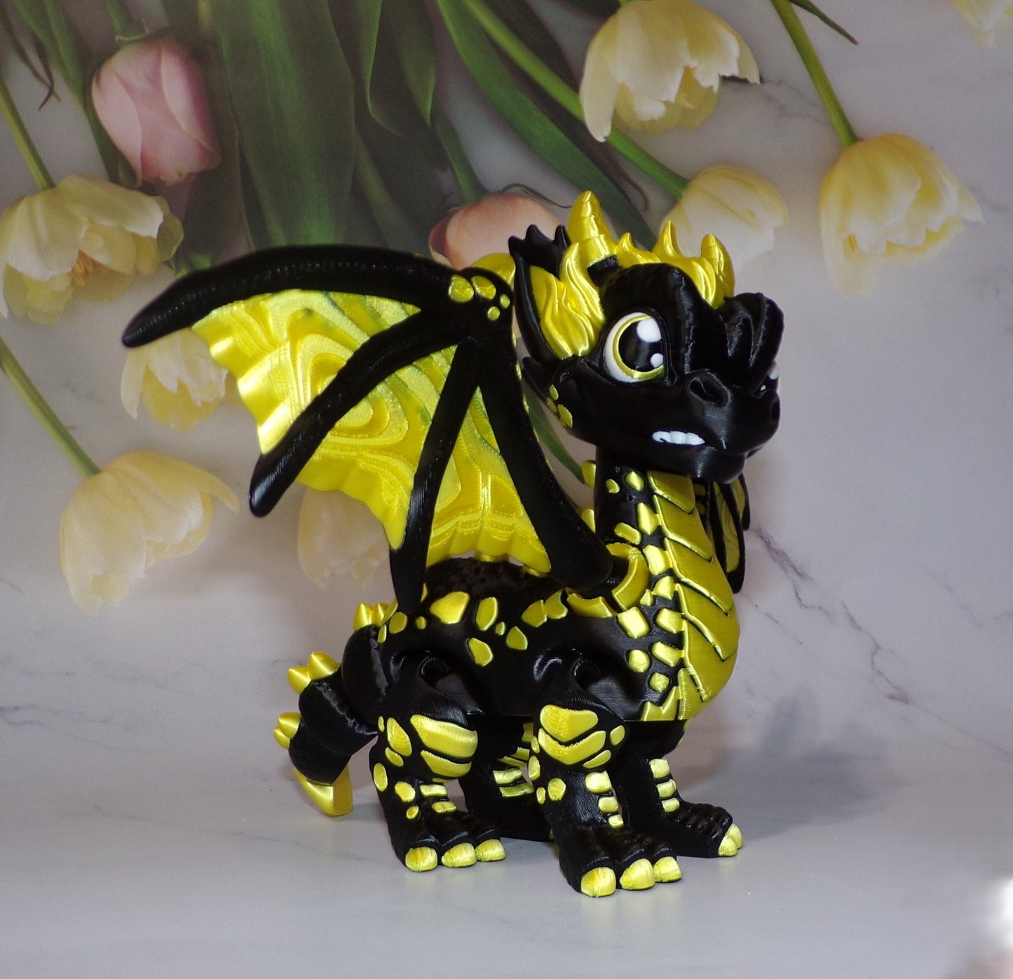 Western Dragon 3D Printed Articulated Flexi Fidget Figurine