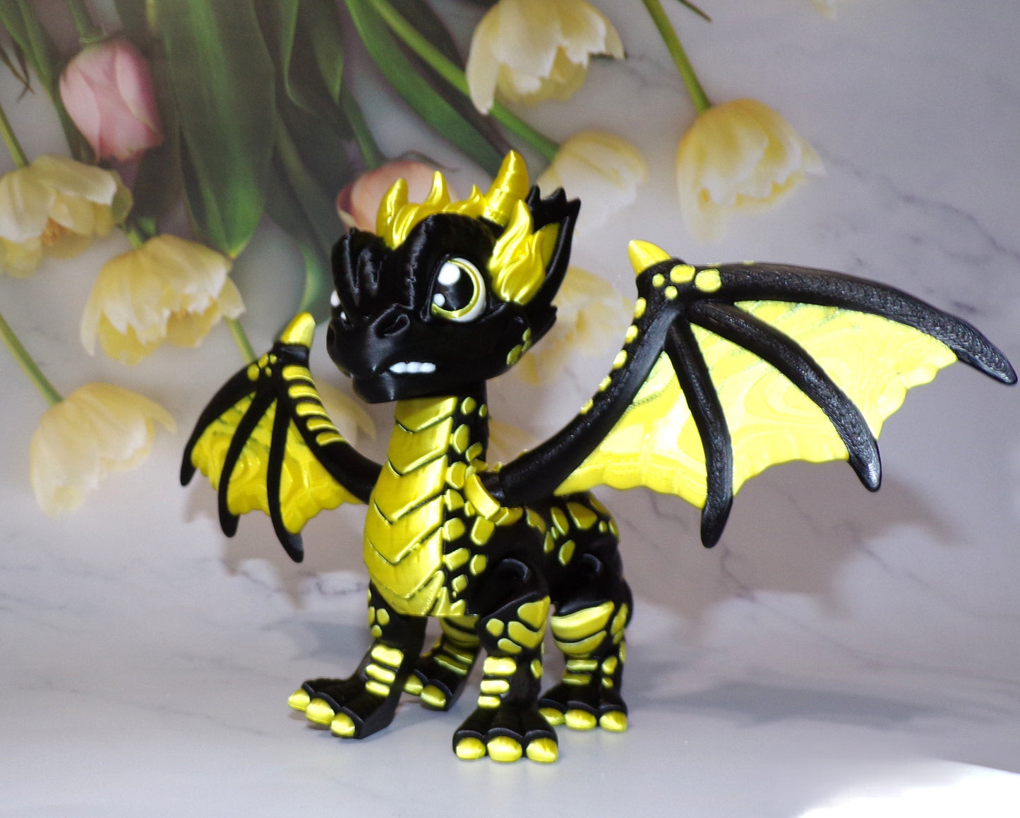 Western Dragon 3D Printed Articulated Flexi Fidget Figurine