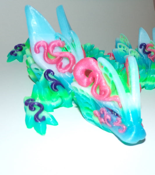 Elegant Butterfly Dragon 3D Printed Articulated Figurine - Wonderland 3D Printing 