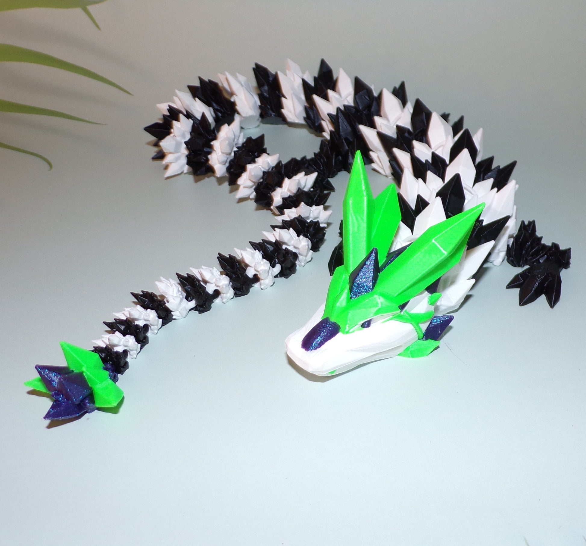 Halloween Crystal Dragon 3D Printed Articulated Figurine - Wonderland 3D Printing 