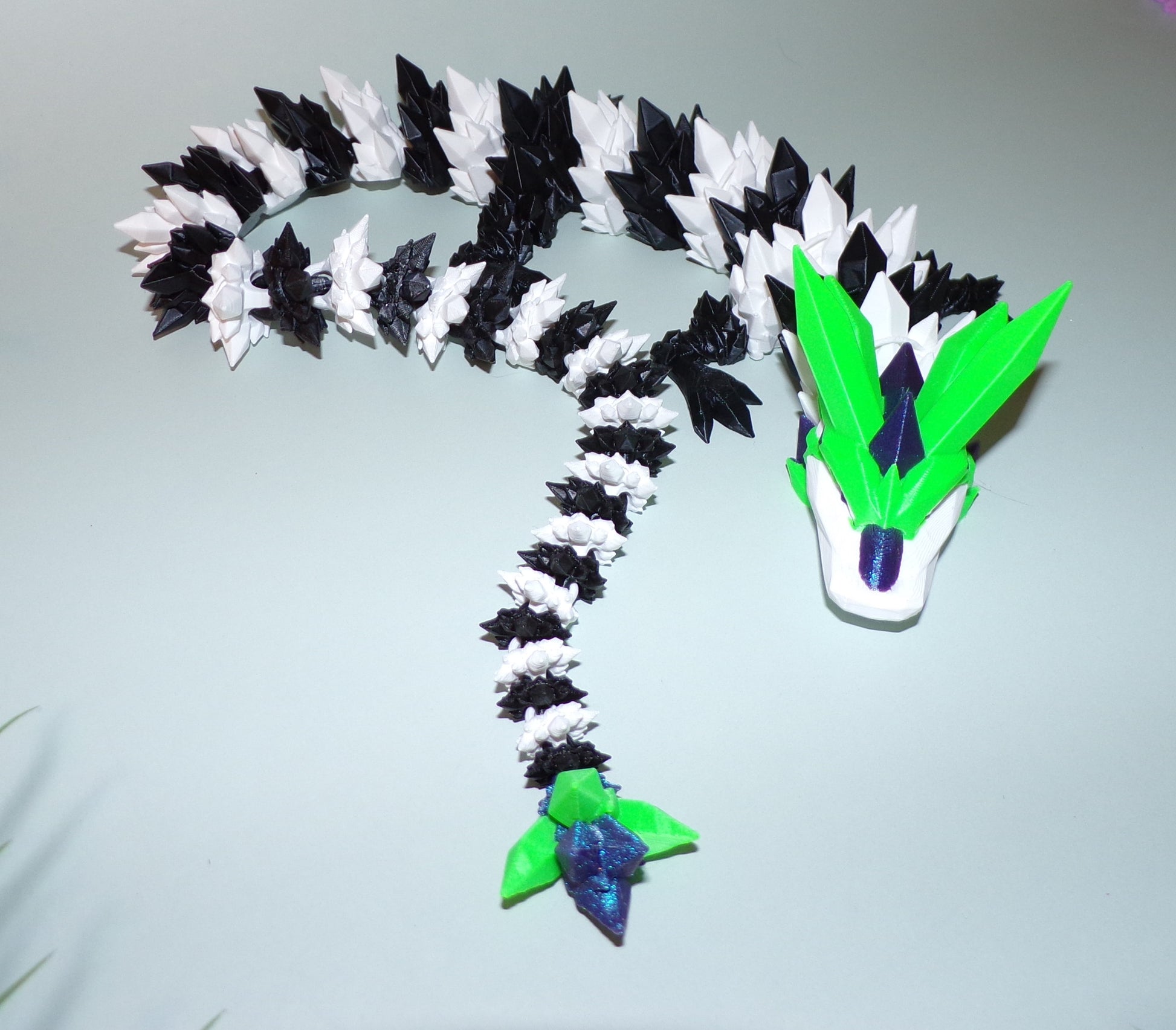 Halloween Crystal Dragon 3D Printed Articulated Figurine - Wonderland 3D Printing 