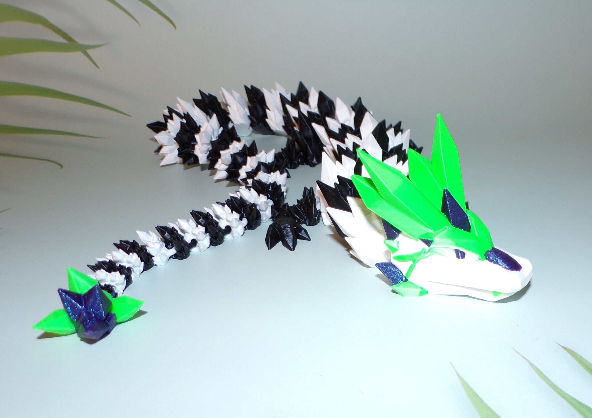 Halloween Crystal Dragon 3D Printed Articulated Figurine - Wonderland 3D Printing 