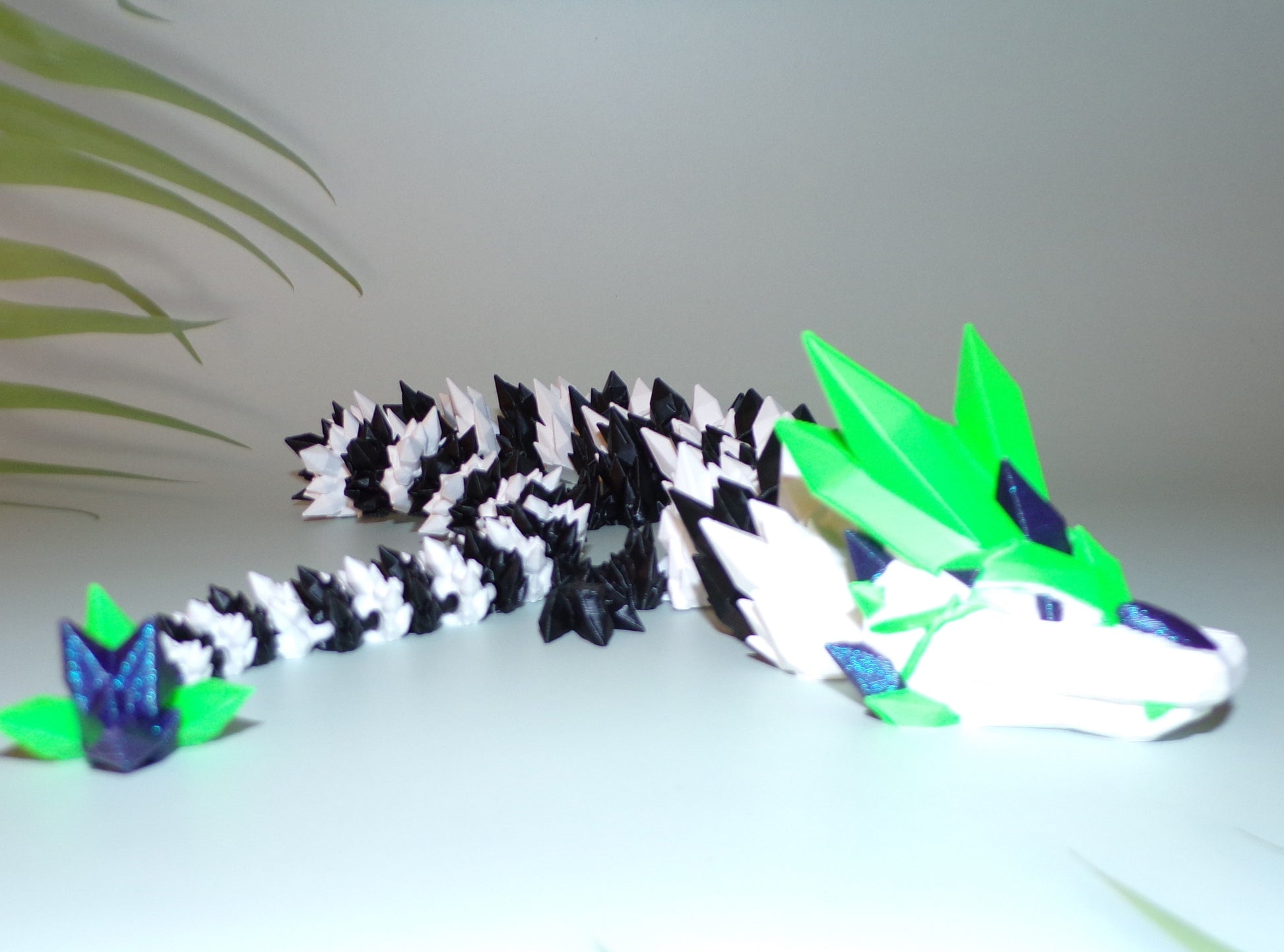 Halloween Crystal Dragon 3D Printed Articulated Figurine - Wonderland 3D Printing 