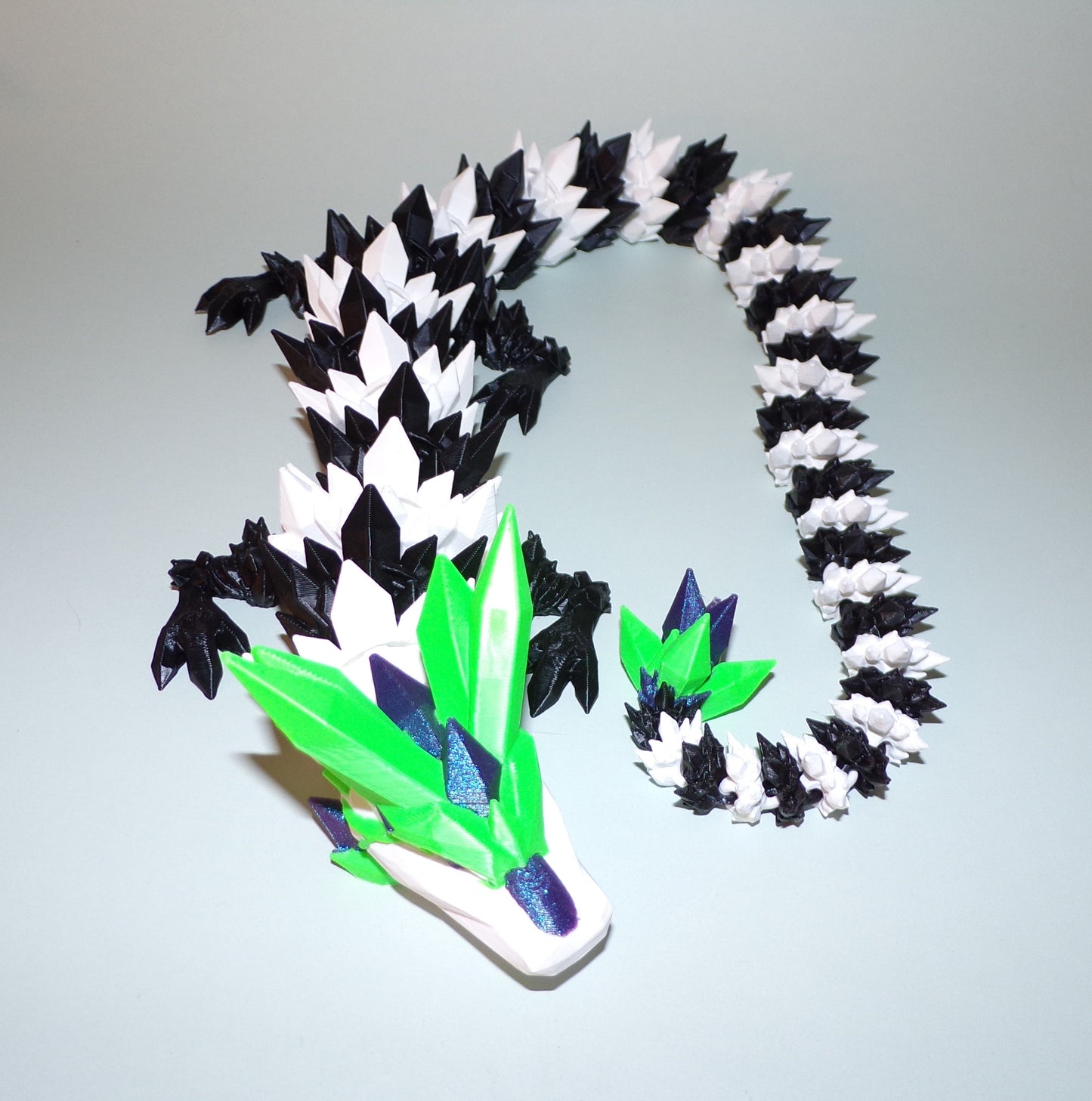 Halloween Crystal Dragon 3D Printed Articulated Figurine - Wonderland 3D Printing 