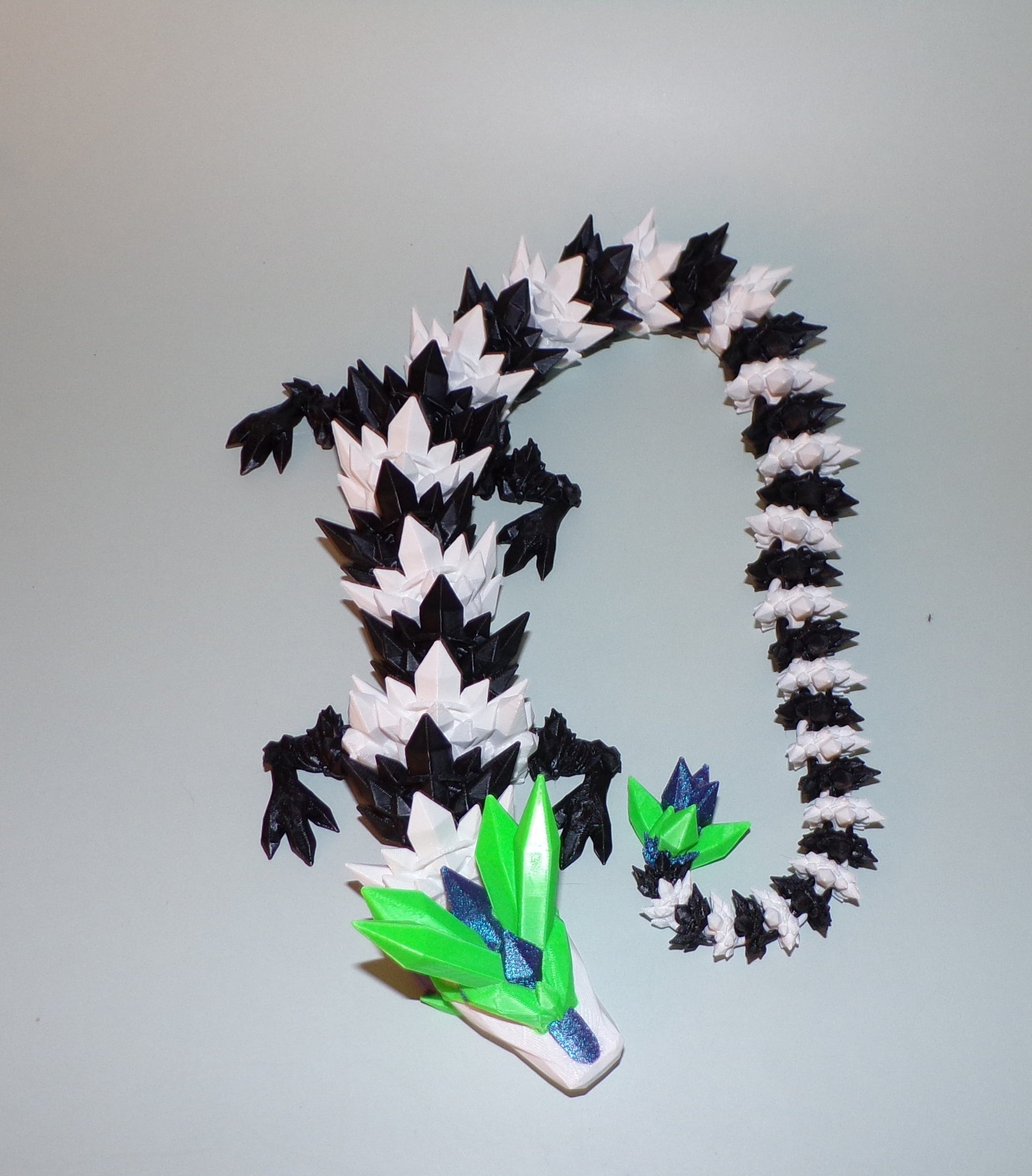 Halloween Crystal Dragon 3D Printed Articulated Figurine - Wonderland 3D Printing 